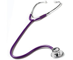 Dual Head Stethoscope in Box, Adult, Purple