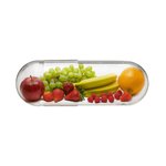 Pills with fruits inside