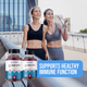 Picture of Person, Female, Woman, Working Out, Sport with text CLINICAL EFFECTS DAILY IMMUNE SUPPORT...