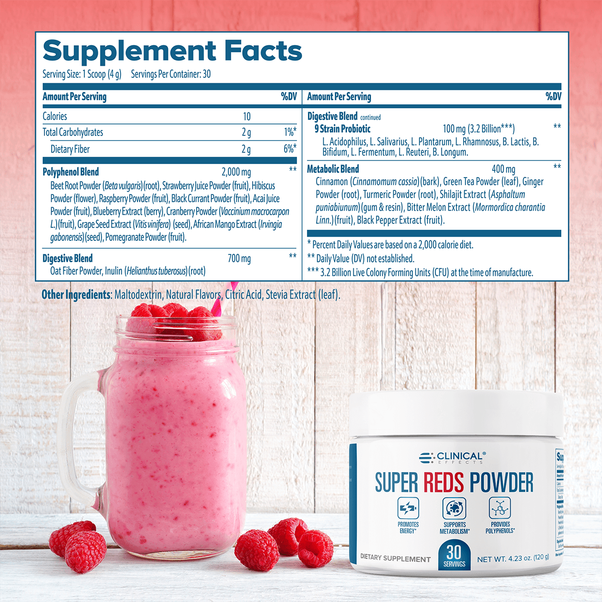 Super Reds Beets + Powder By Clinical Effects