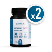 x2 Servi Servings CLINICAL EFFECTS Vitamin C(a Thiamin (as Riboflavin HAIR SKIN NAILS COMPLEX Niacin...