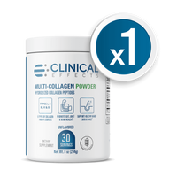 CLINICAL EFFECTS MULTI-COLLAGEN POWDER HYDROLYZED COLLAGEN PEPTIDES TYPES I, II III, V&X SUPPORT HEA...