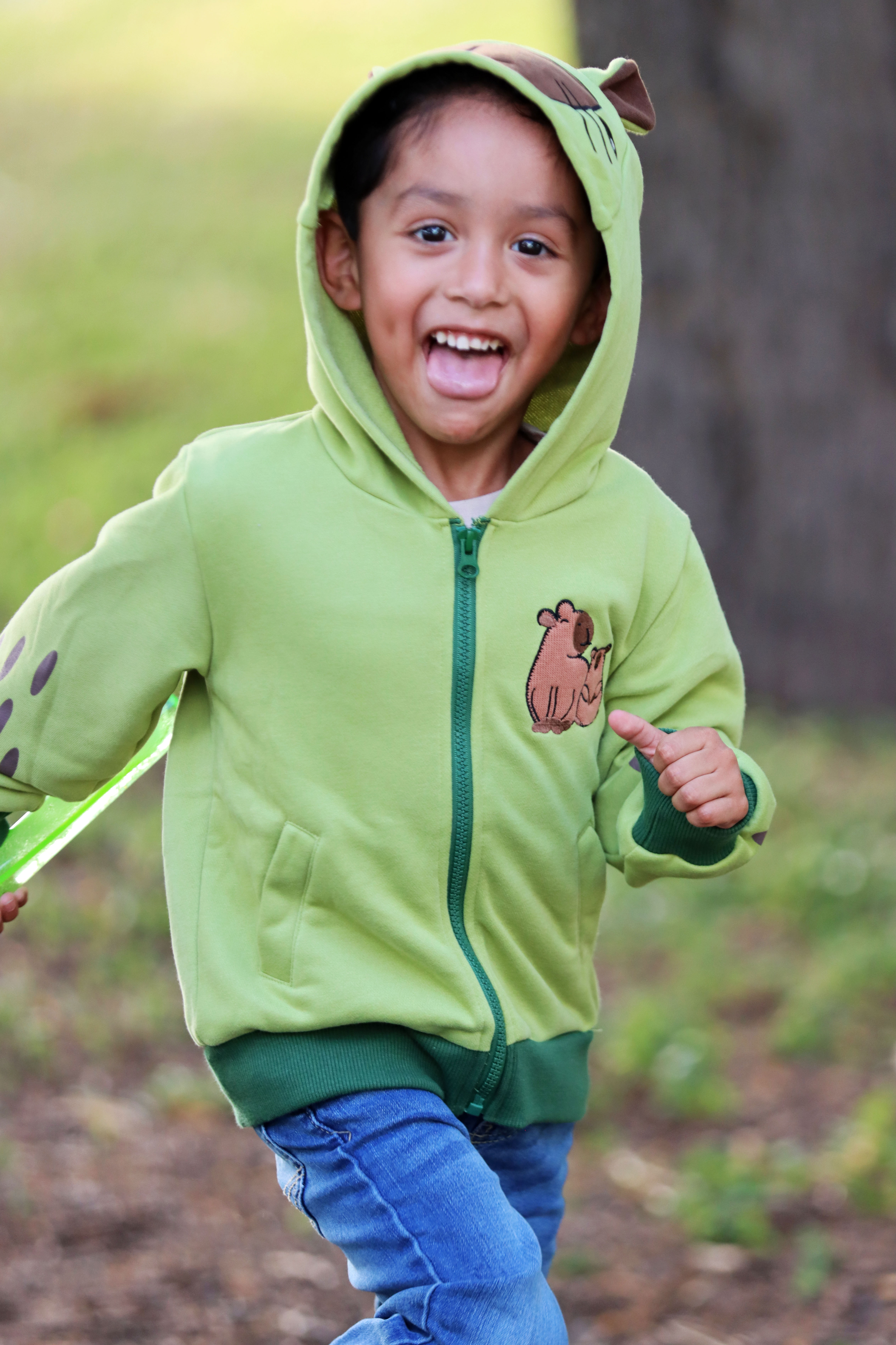 Image of ZEN MODE The Calm One Capybara Backpack Hoodie