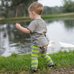 Picture of Grass, Person, Photography, Portrait, Pond, Shorts, Pants, Walking, Boy, Child