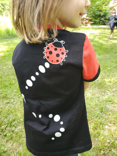 Picture of T-Shirt, Shirt, Applique, Grass, Dress, Child, Female, Girl, Person, Blouse