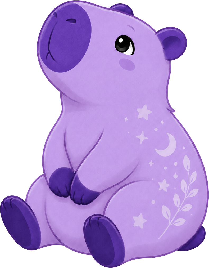 Capybara emote floating right