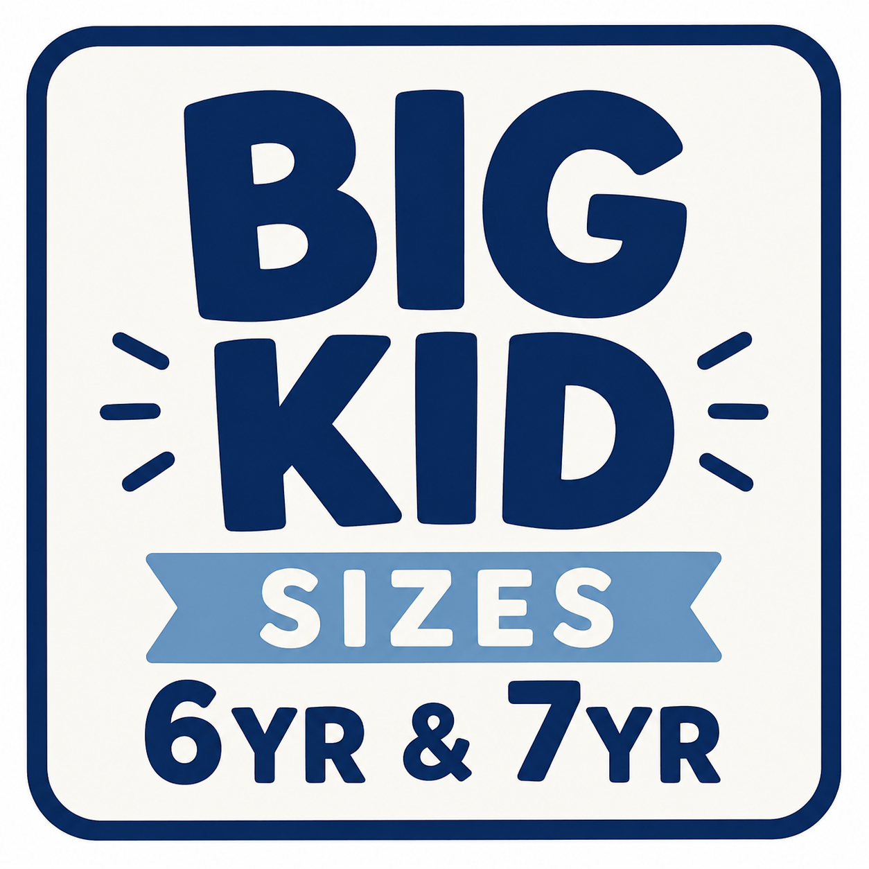 Picture of Sign, Symbol, Bus Stop, Outdoors with text BIG KID SIZES 6YR & 7YR 6YR & 7YR.