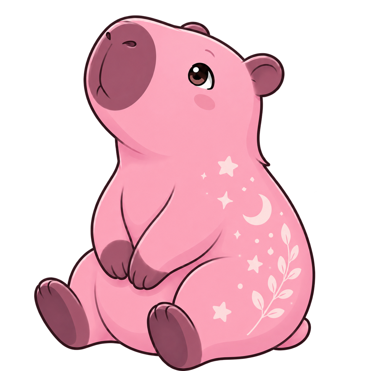 Capybara emote floating right