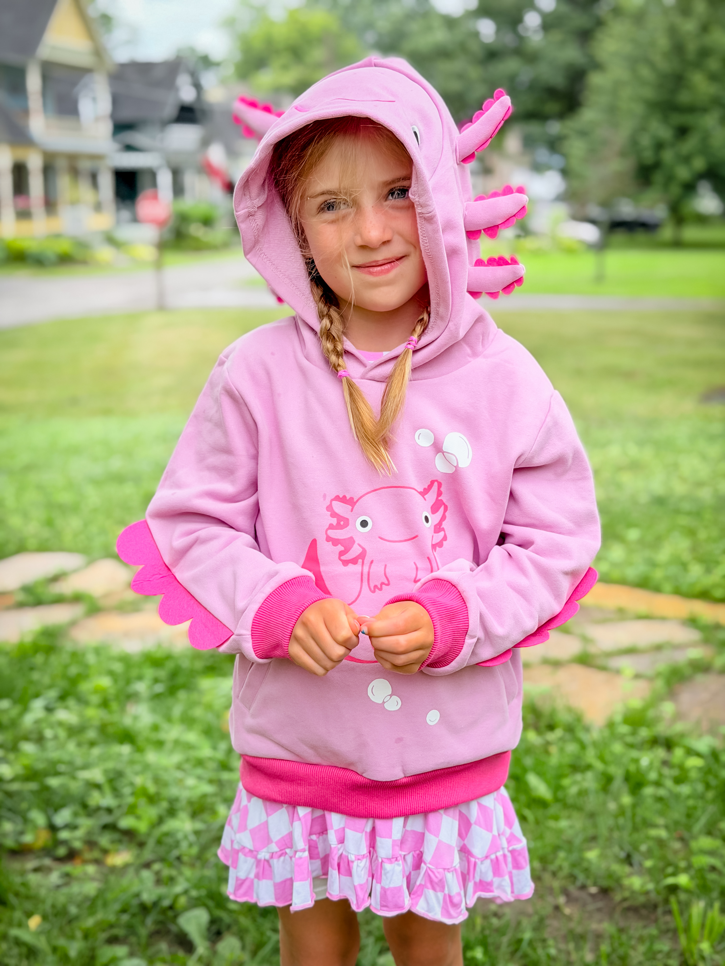 Pink Axolotl Hoodie