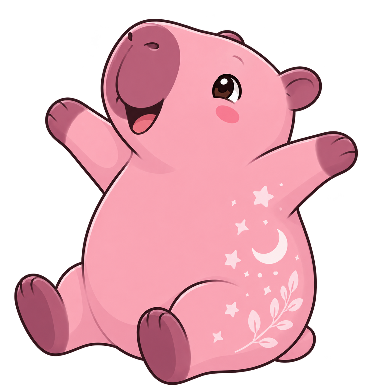 Capybara emote floating left