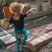 Picture of Potted Plant, Pants, Planter, Walkway, Boy, Child, Male, Person, Photography, Portrait