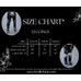 Picture of Advertisement, Poster, Boy, Child, Male, Person with text SIZE CHART* LEGGINGS SIZE LENGT...