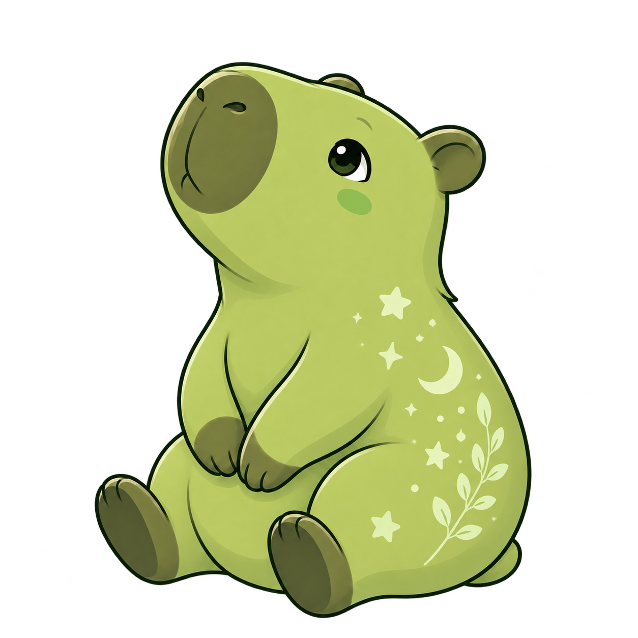 Capybara emote floating right