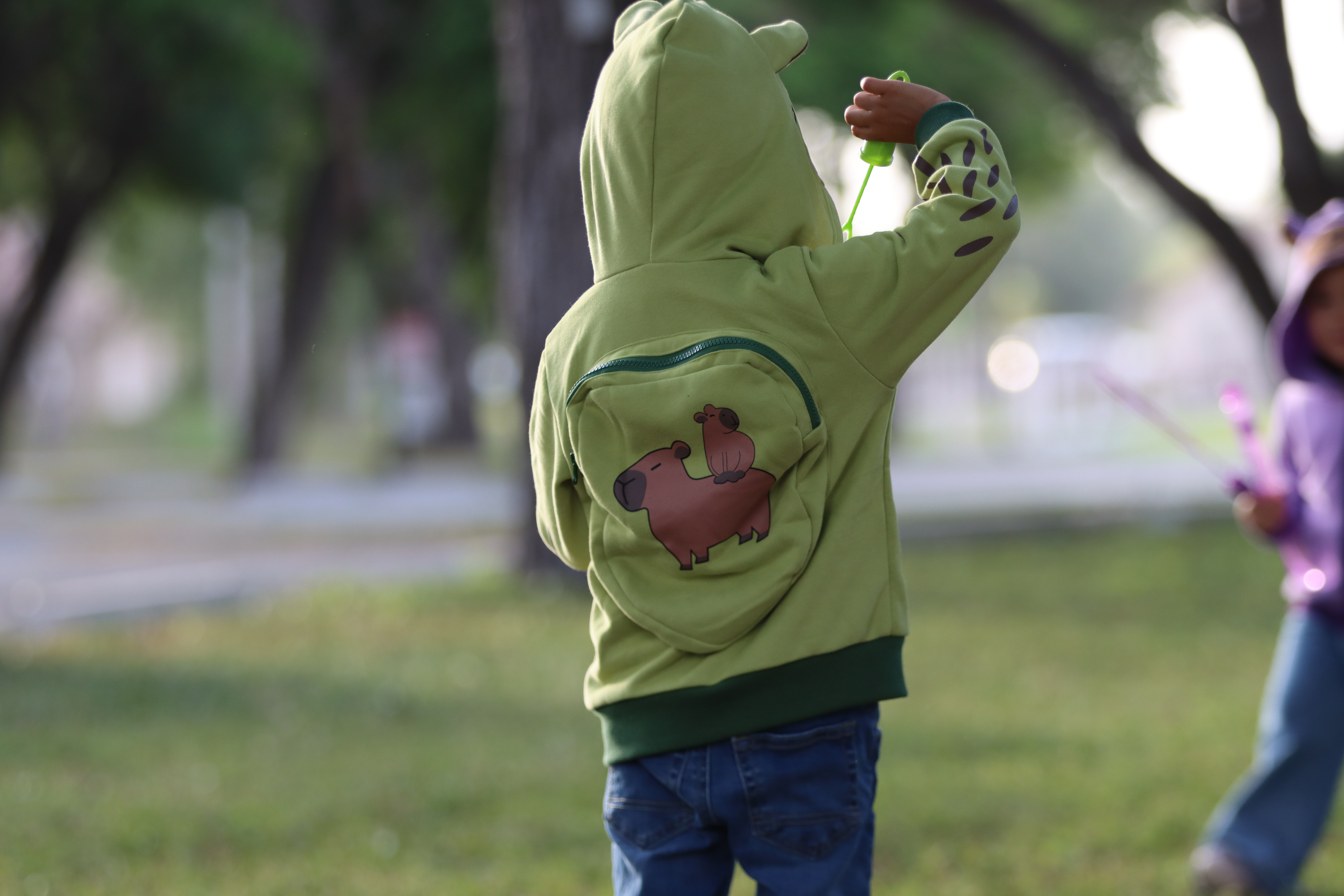 Image of ZEN MODE The Calm One Capybara Backpack Hoodie