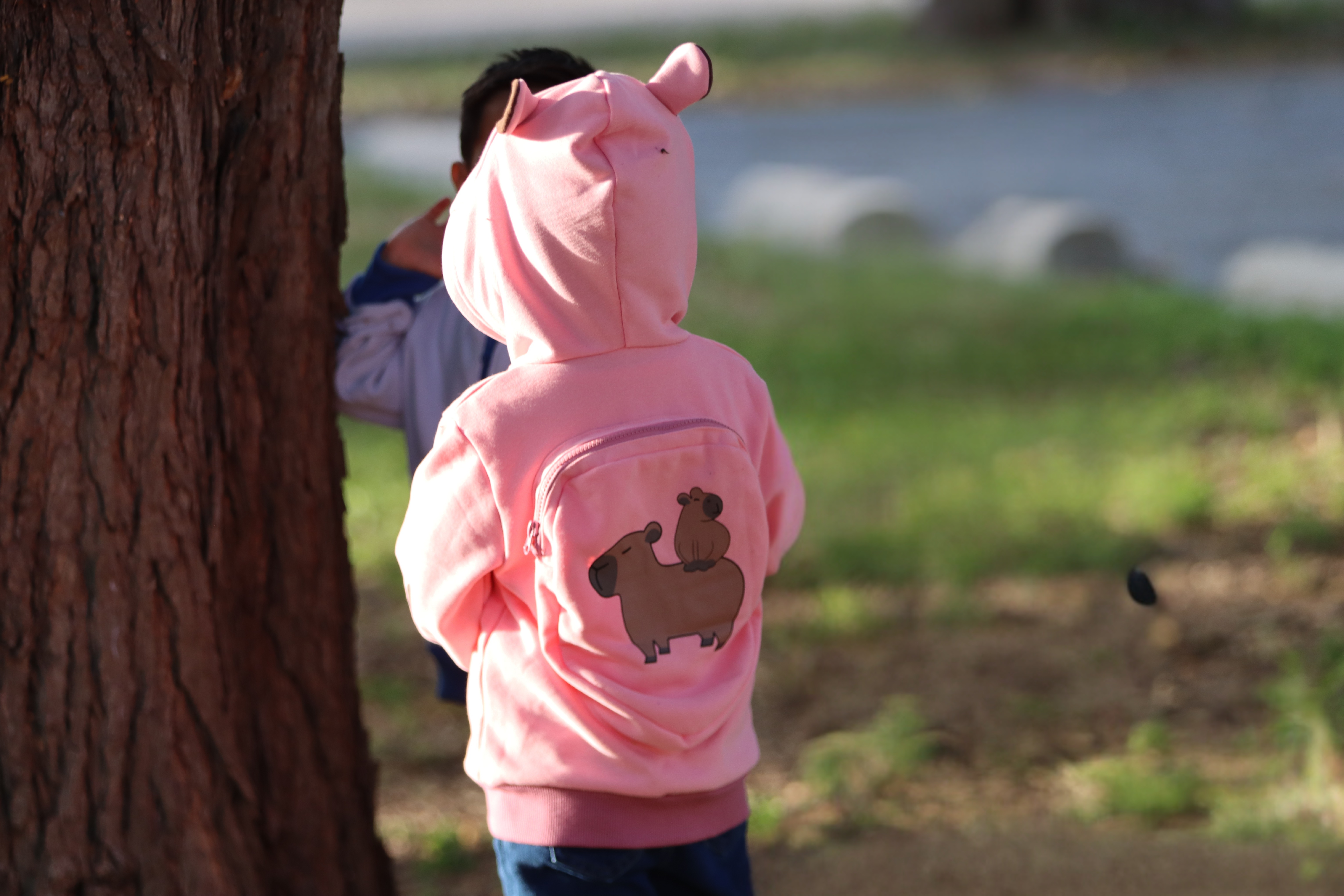 Image of ROSEWATER The Cozy One Capybara Backpack Hoodie