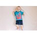 Picture of T-Shirt, Baby, Person, Photography, Portrait, Shorts, Beachwear, Skirt