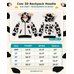 Picture of Text, Coat, Jacket, Bear with text Cow 3D Backpack Hoodie SIZE CHART MEASUREMENTS IN INCH...