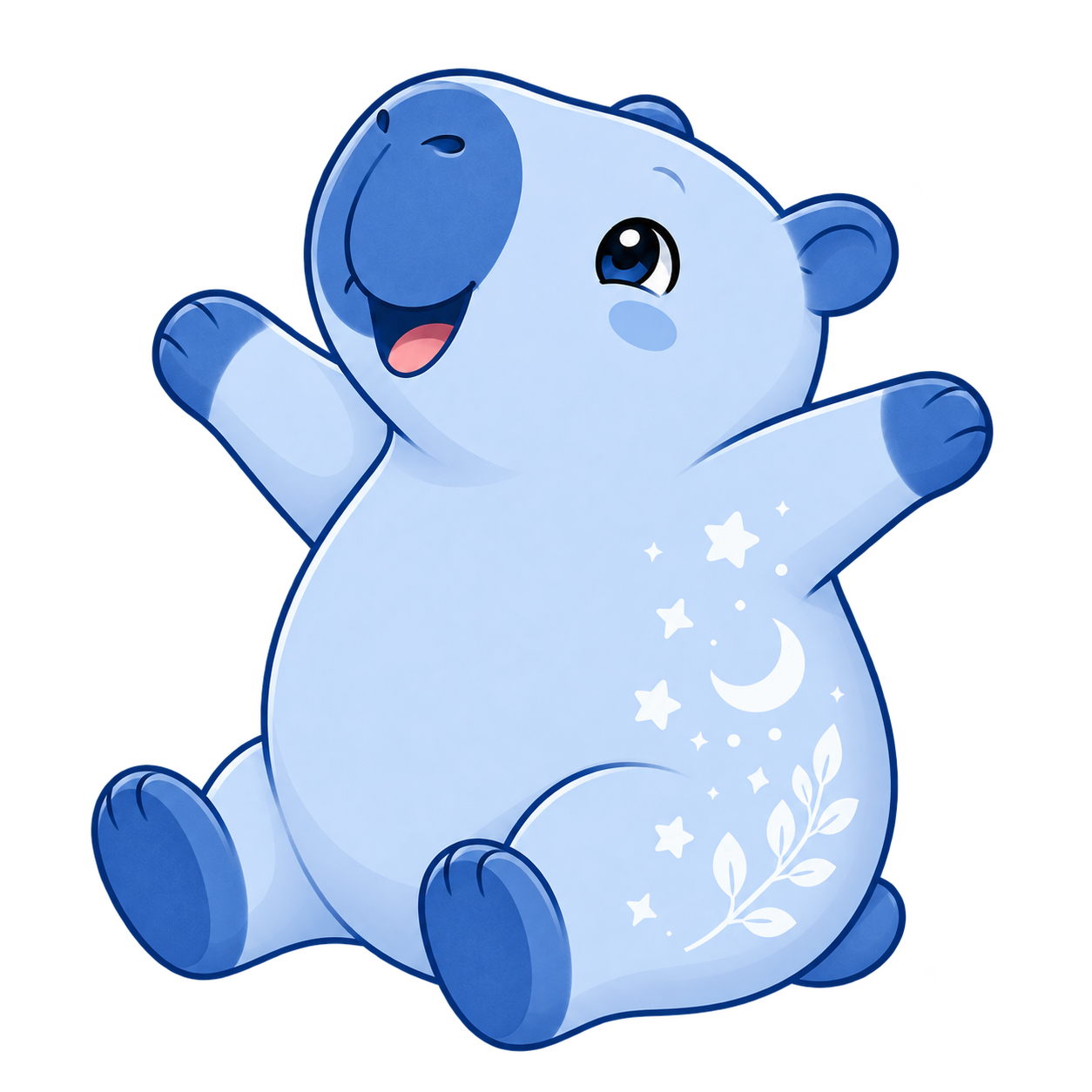 Capybara emote floating left