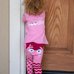 Picture of Child, Female, Girl, Person, Pants with text Goodby.