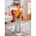 Picture of Pants, T-Shirt, Home Decor, Jeans, Boy, Child, Male, Person, Couch, Standing
