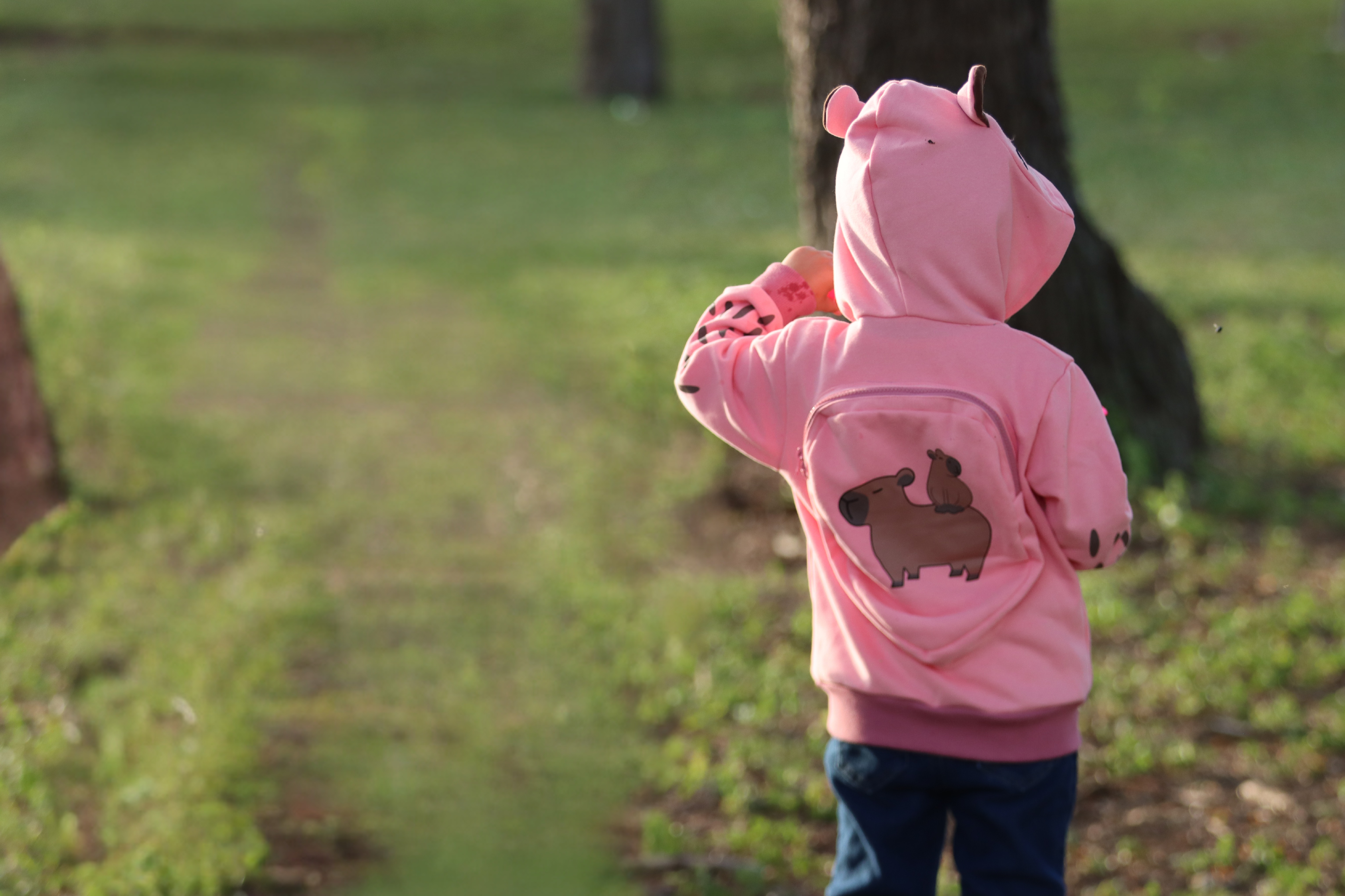 Image of ROSEWATER The Cozy One Capybara Backpack Hoodie