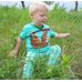 Picture of Grass, Herbal, T-Shirt, Person, Photography, Portrait, Pants, Boy, Child, Male