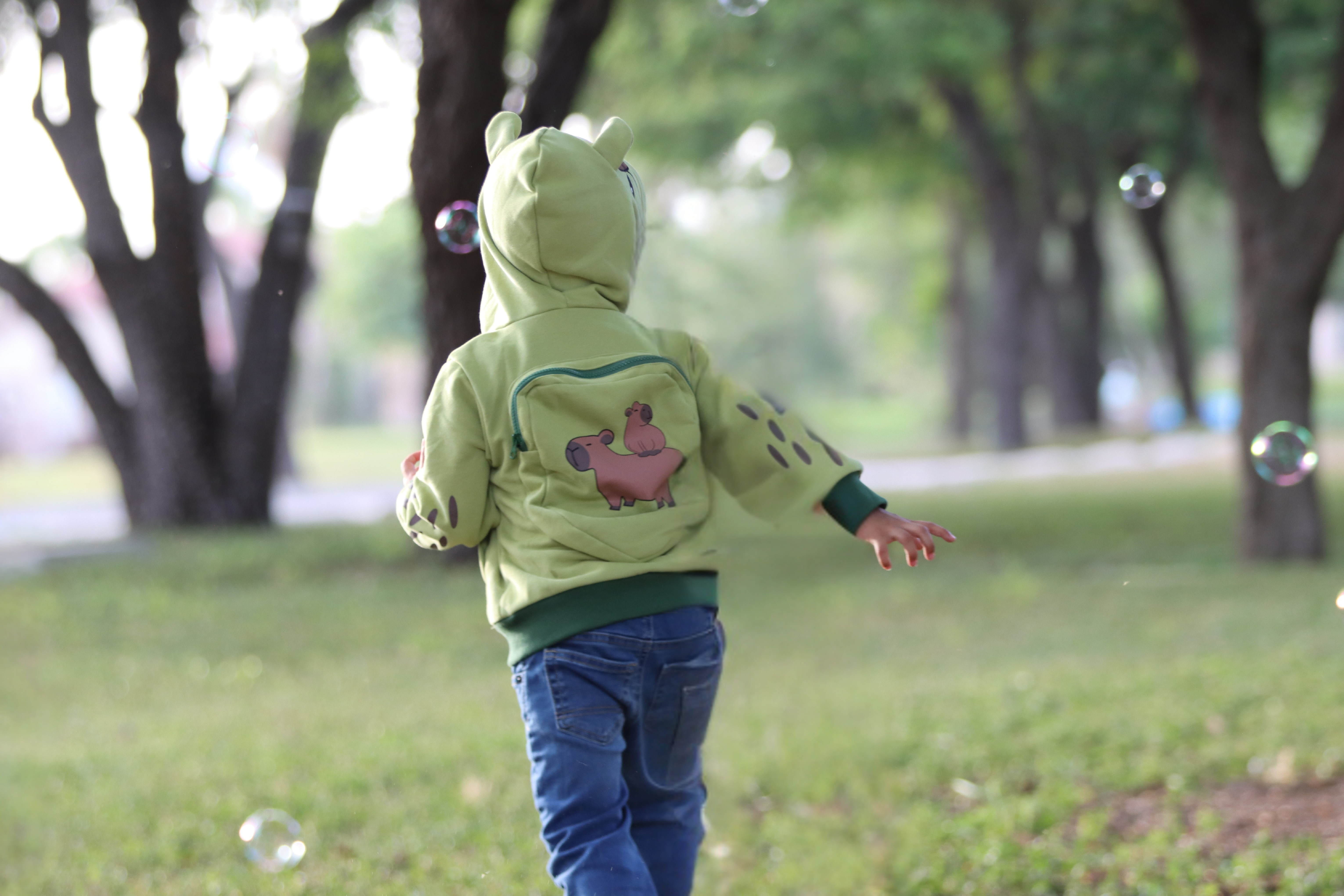 Image of ZEN MODE The Calm One Capybara Backpack Hoodie