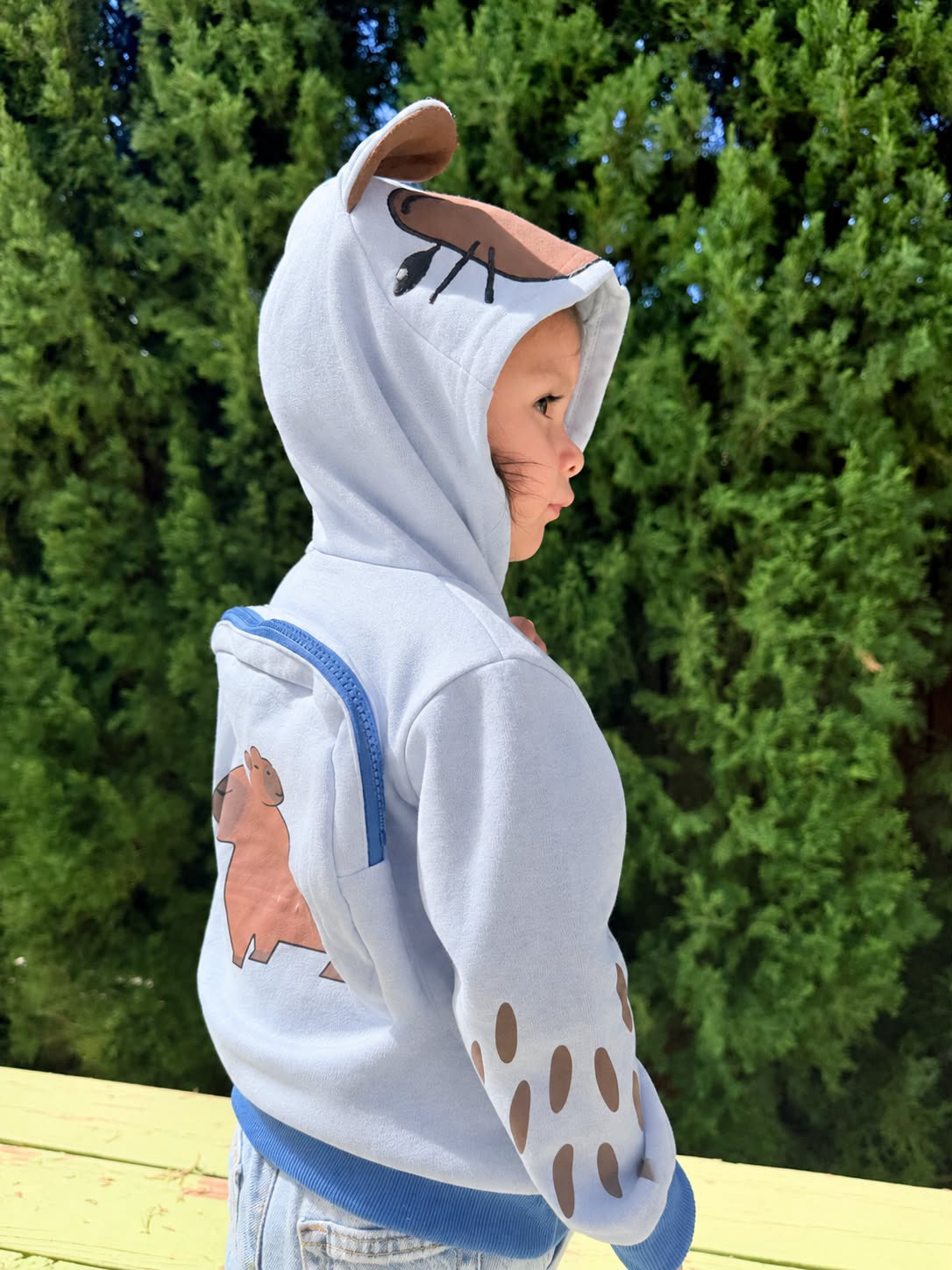 Image of COOL DIP The Splashy One Capybara Backpack Hoodie