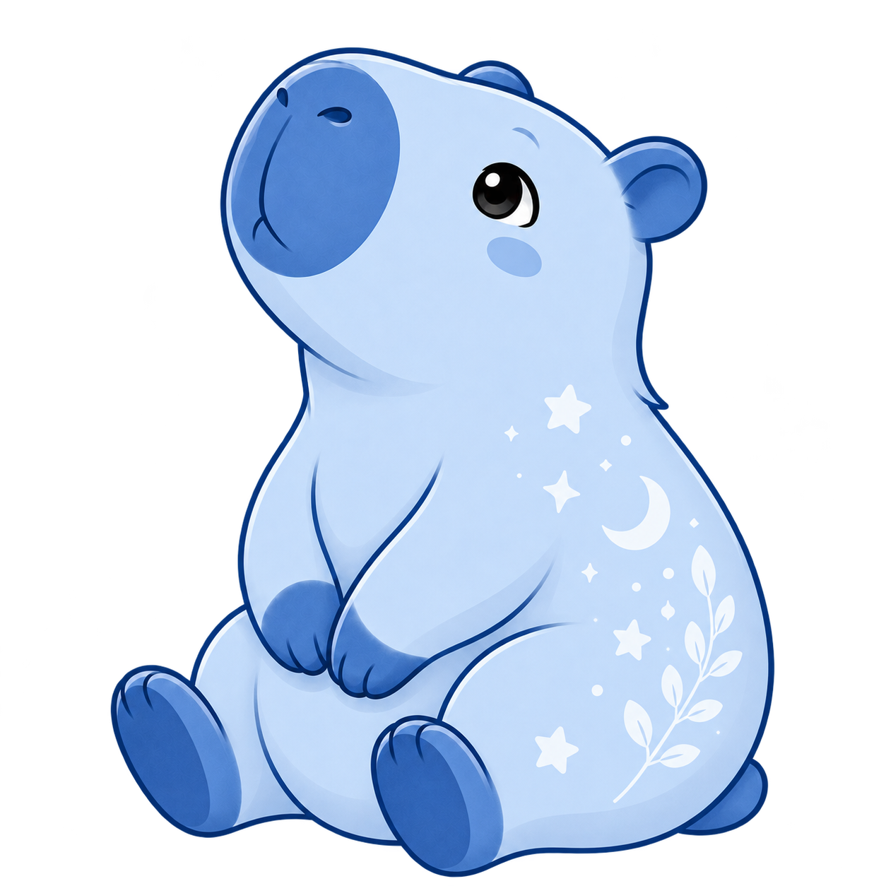 Capybara emote floating right