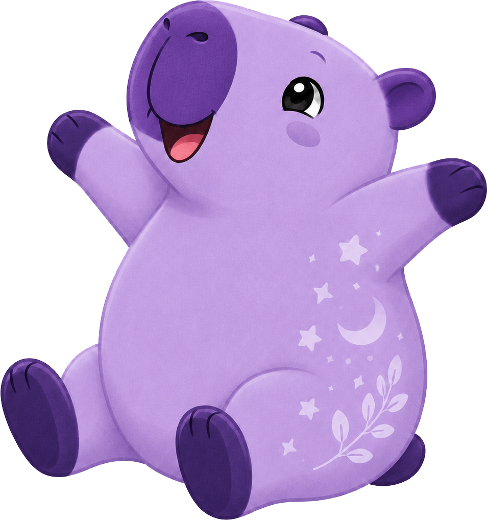 Capybara emote floating left