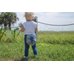 Picture of Pants, Jeans, Grass, Person, Walking, Photography, Soccer Ball, Baby, Diaper, Outdoors