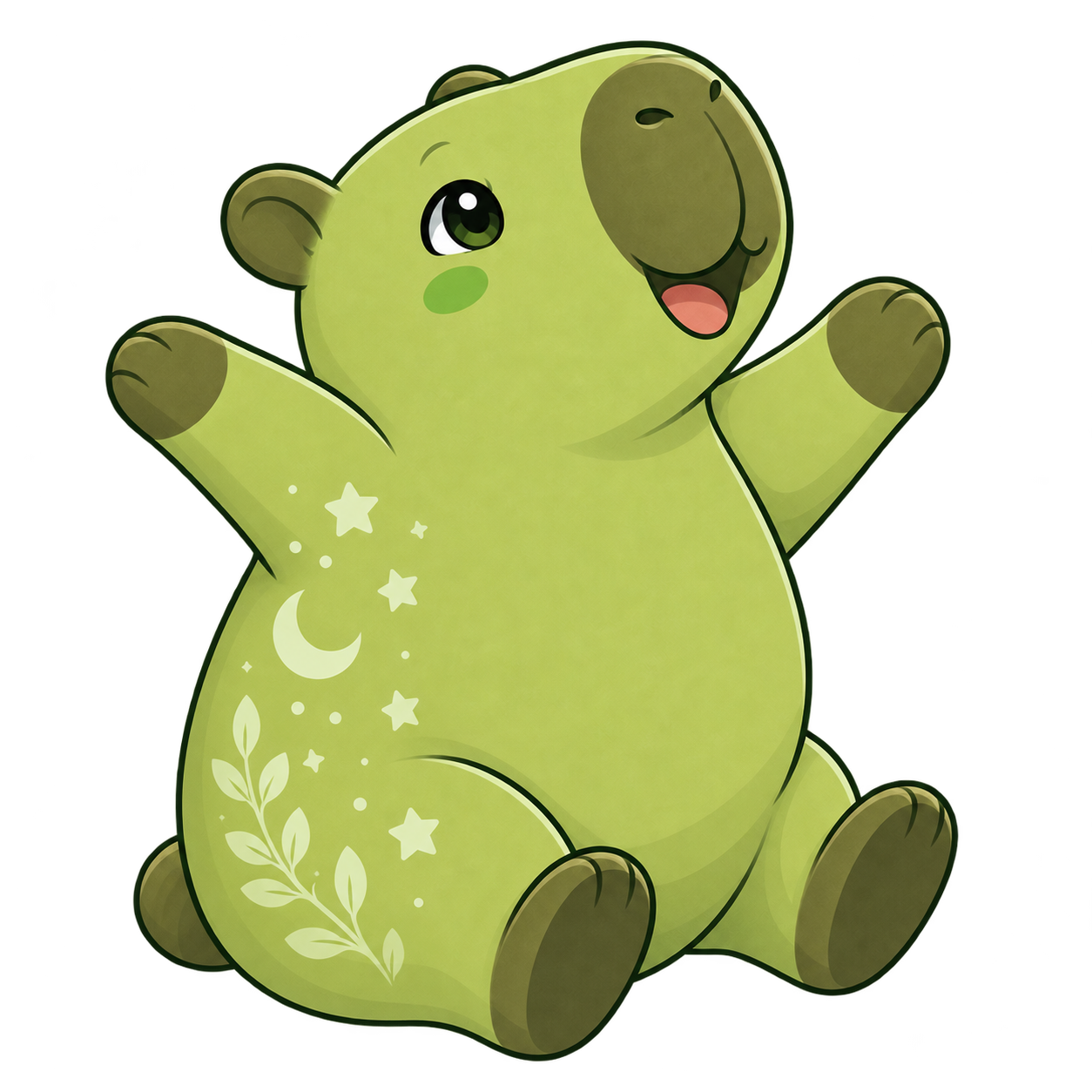 Capybara emote floating left