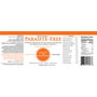 Parasite-Free nutrition label.