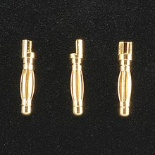 Gold Plated Bullet Conn Male 2mm (3)