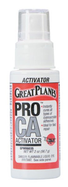 Pro CA Activator 2 oz w/Pump Foam Safe
