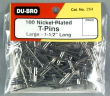 T-Pins, Nickel Plated, 1-1/2" (100)