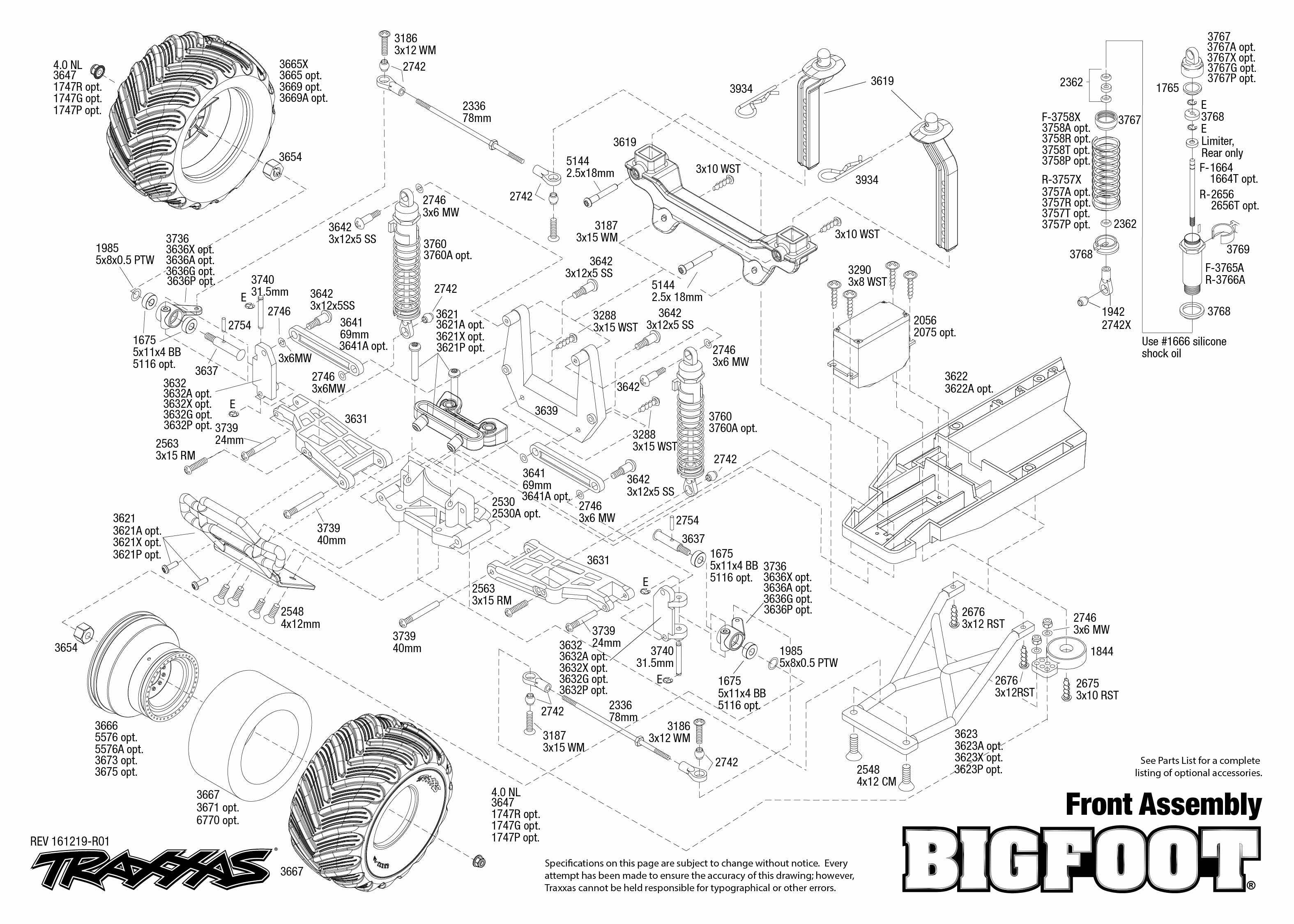 traxxas bigfoot parts