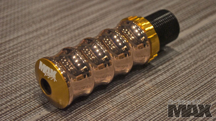 MAX Adjustable Shift Knob COPPER GRIP, GOLD TOP AND COLLARS