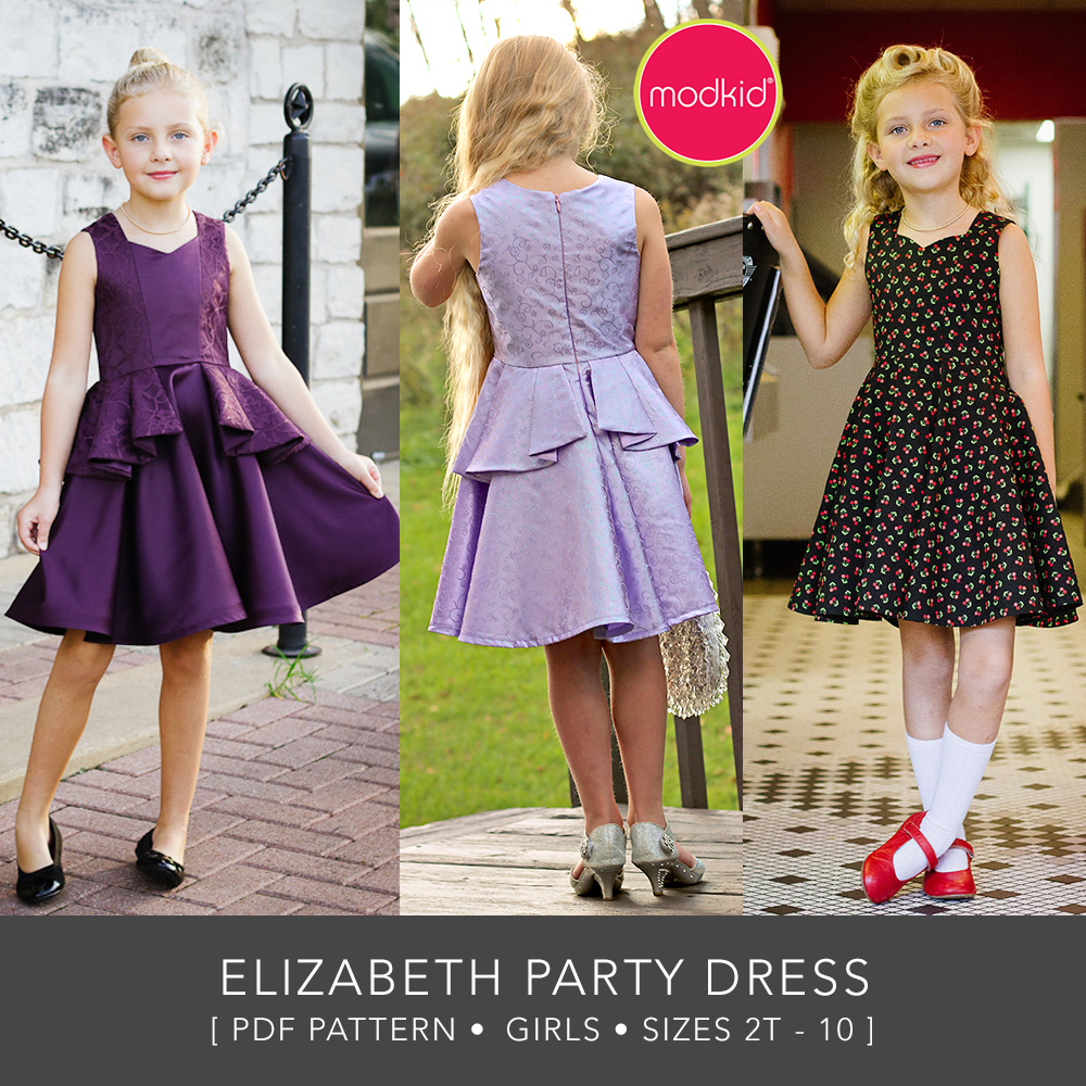 Elizabeth Girls Sizes 2T to 10 PDF Pattern