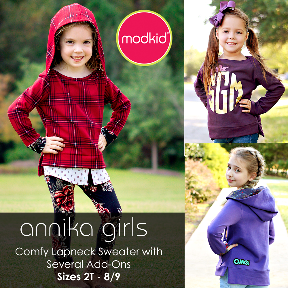 sizes 2T to 12 Girls included Instant Download Aubrey Knit Dress PDF Downloadable Pattern by MODKID..