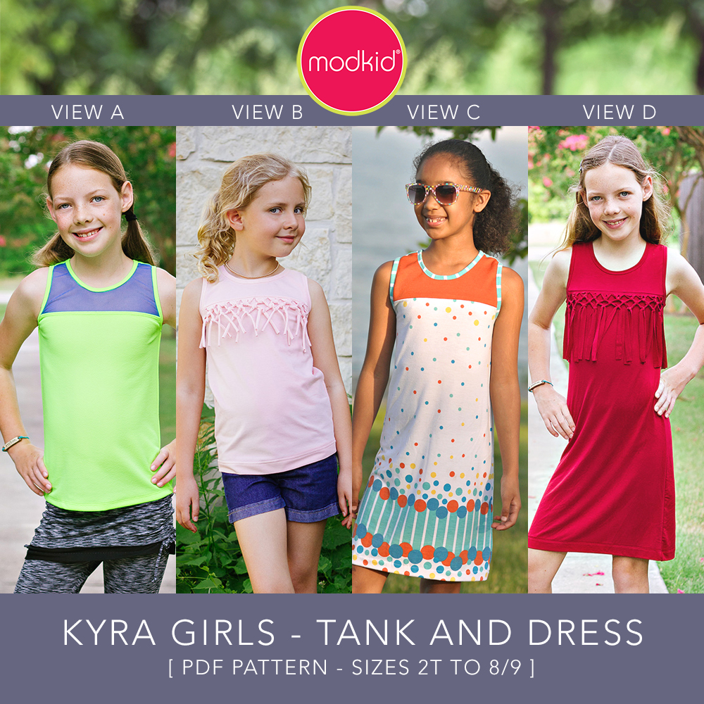 Kyra Girls Sizes 2T to 8/9 PDF Pattern