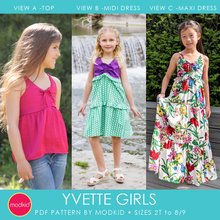 Yvette Girls Sizes 2T to 8/9 PDF Pattern