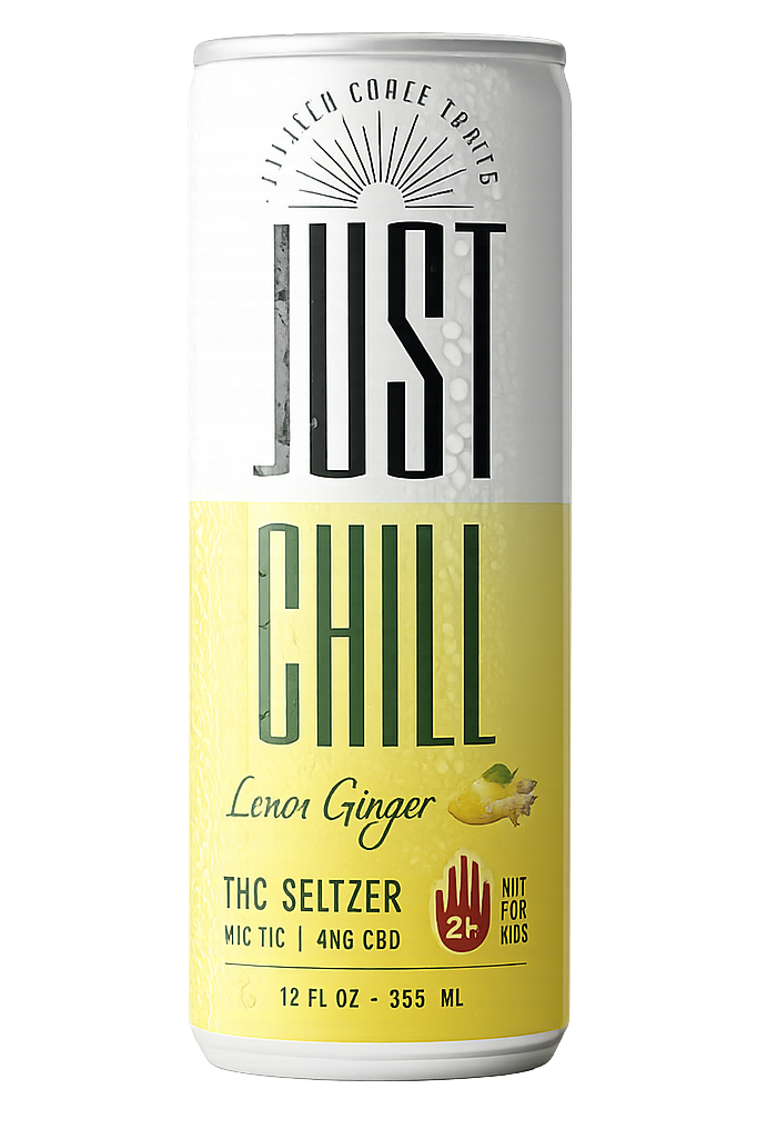 Picture of Alcohol, Beer, Beverage, Can, Tin with text USI CHILL Lenor Ginger THC SELTZER NUT FOR MI...