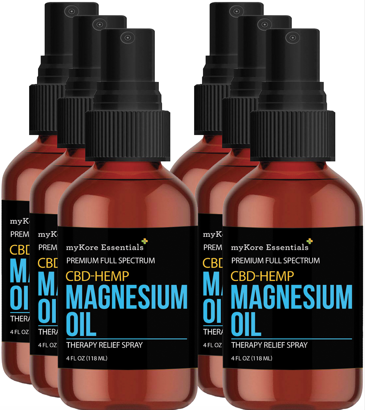 CBD/HEMP Pure Magnesium Oil- 6 Bottles (4 fl oz)