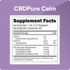 Picture of Text, Advertisement, Poster, Paper with text CBDPure Calm Supplement Facts Serving Size: ...