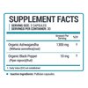 Picture of Text, Paper with text SUPPLEMENT FACTS SERVING SIZE: 2 CAPSULES SERVINGS PER CONTAINER: 3...