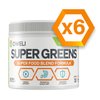 Picture of Can, Tin, Paint Container with text x6 OWELI TE SUPER GREENS SUPER FOOD BLEND FORMULA* SE...