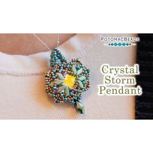 Picture of Accessories, Jewelry, Necklace, Pendant with text POTOMACBEADS Crystal Storm Pendant.