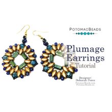 Picture of Accessories, Earring, Jewelry, Gemstone with text POTOMACBEADS Plumage Earrings Tutorial ...