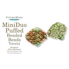 Picture of Accessories, Earring, Jewelry, Gemstone with text POTOMACBEADS MiniDuo Puffed Beaded Bead...